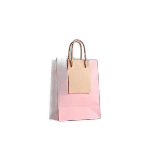 jewelry, 3d render, pastel, neon, pink, paper, shopping, bag transparent PNG cut-out