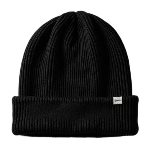 hat, crown, jacket, monochrome, dark, surplus, rib, beanie transparent PNG cut-out