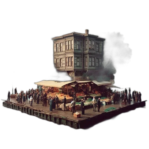 building, furniture, food, staff, concept art, 3d render, photorealistic, fantasy art transparent PNG cut-out