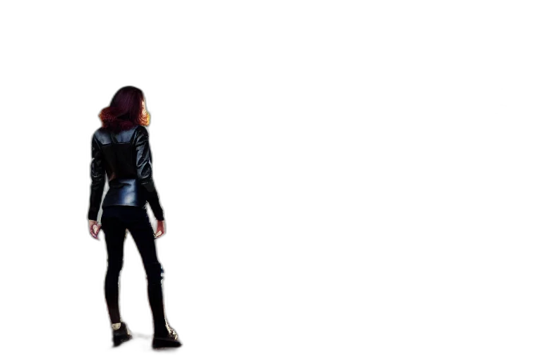 jacket, weapon, mask, hair transparent PNG cut-out