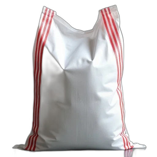 jacket, food, large, white, plastic, bag, red, stripes transparent PNG cut-out