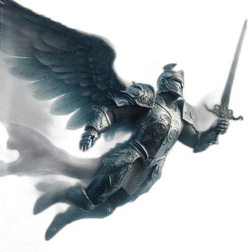 sword, dragon, weapon, fantasy art, concept art, 3d render, comic book art, armored transparent PNG cut-out