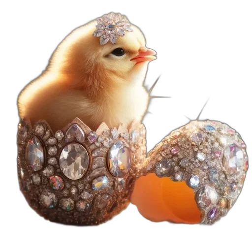 jewelry, animal, food, crown, 3d render, photorealistic, concept art, watercolor transparent PNG cut-out