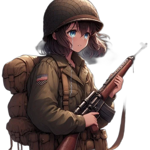 weapon, hat, jacket, staff, anime, concept art, fantasy art, pixel art transparent PNG cut-out