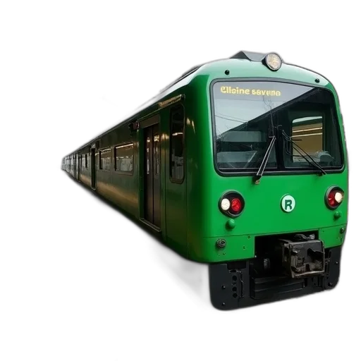 car, weapon, animal, 3d render, photorealistic, green, train, stopped transparent PNG cut-out