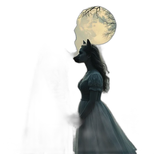 dress, mask, crown, face, concept art, fantasy art, watercolor, photorealistic transparent PNG cut-out