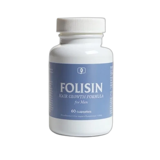 white, bottle, blue, label, containing, word, folisin, bold transparent PNG cut-out