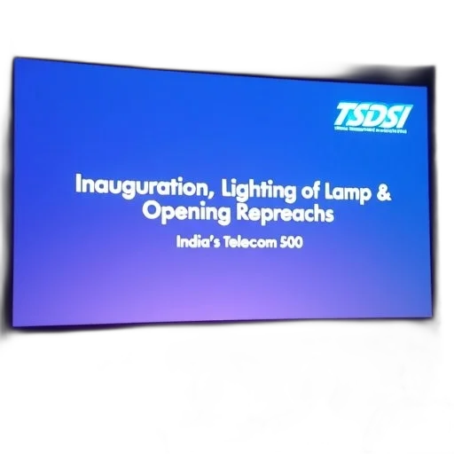 neon lights, second, image, presentation, slide, title, reads, inauguration transparent PNG cut-out