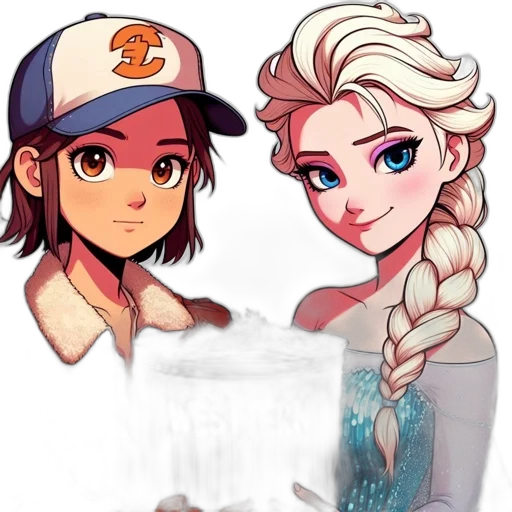 concept art, fantasy art, cartoon, pixel art, underwater, fire, snow, pastel transparent PNG cut-out