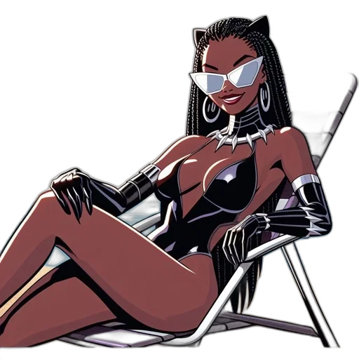 mask, comic book art, cyberpunk, concept art, cartoon, animated, figure, woman transparent PNG cut-out
