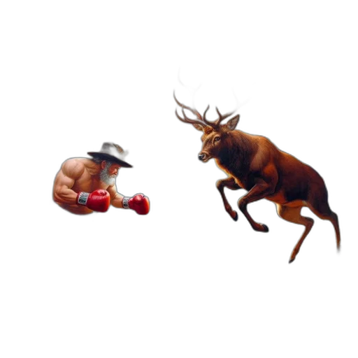 animal, pixel art, concept art, 3d render, fantasy art, man, camo, boxing transparent PNG cut-out