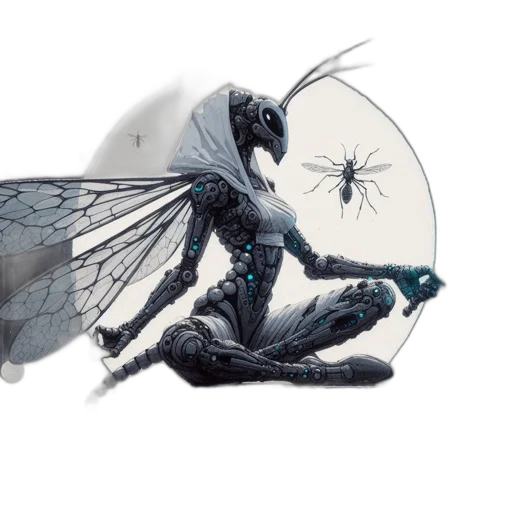 creature, robot, dragon, animal, concept art, fantasy art, comic book art, pixel art transparent PNG cut-out