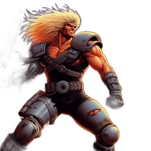 weapon, sword, concept art, fantasy art, comic book art, pixel art, muscular, man transparent PNG cut-out