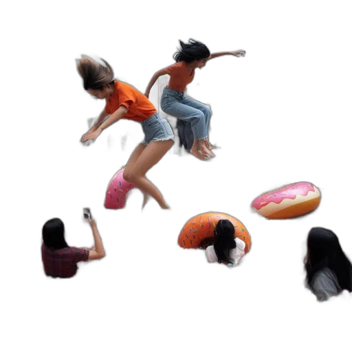 shoes, food, hair, hat, concept art, 3d render, outer space, underwater transparent PNG cut-out