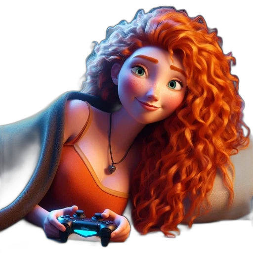 jewelry, hair, concept art, 3d render, fantasy art, cartoon, fire, animated transparent PNG cut-out