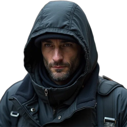 jacket, umbrella, face, hat, cyberpunk, boston, marathon, bombing transparent PNG cut-out