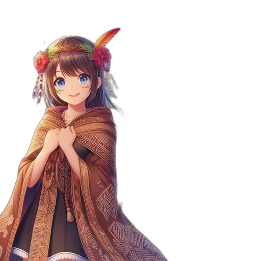 dress, dragon, creature, staff, fantasy art, anime, 3d render, pixel art transparent PNG cut-out
