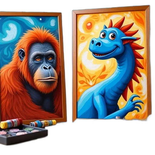concept art, photorealistic, fantasy art, fire, first, image, shows, vibrant transparent PNG cut-out