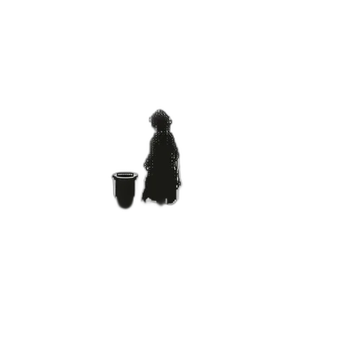 robot, bottle, hat, creature, pixel art, concept art, 3d render, photorealistic transparent PNG cut-out