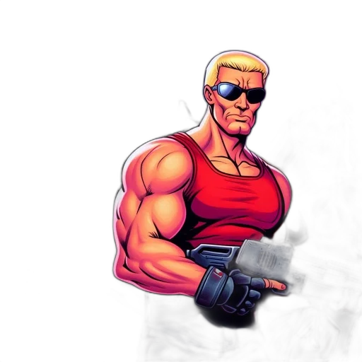 weapon, comic book art, concept art, pixel art, cartoon, three, characters, green transparent PNG cut-out