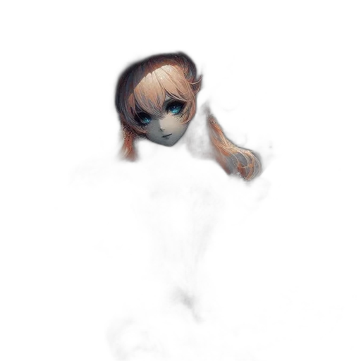 robot, creature, face, hair, concept art, 3d render, fantasy art, photorealistic transparent PNG cut-out