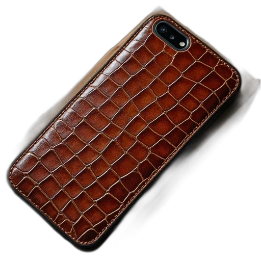 image, brown, crocodile, leather, case transparent PNG cut-out