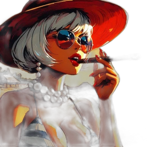 hat, concept art, watercolor, photorealistic, fantasy art, fire, neon lights, red transparent PNG cut-out