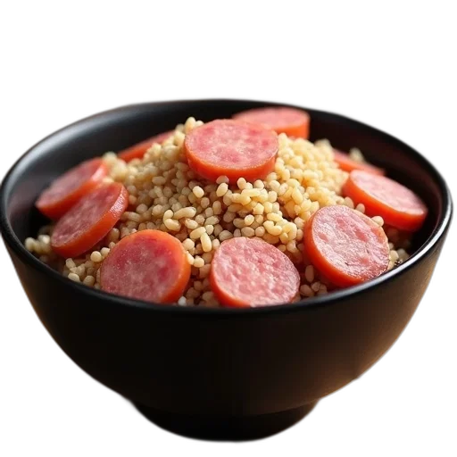 food, black, ceramic, bowl, filled, mixture, brown, rice transparent PNG cut-out