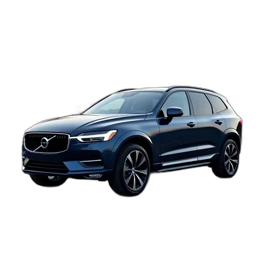 car, dark, blue, volvo, xc60, suv, parked, parking transparent PNG cut-out