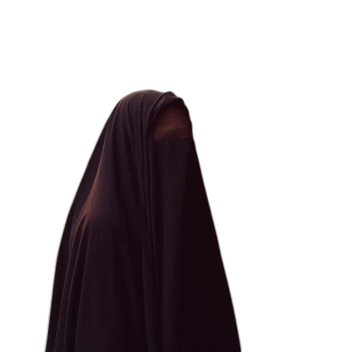 dress, mask, jacket, face, 3d render, concept art, photorealistic, dark transparent PNG cut-out