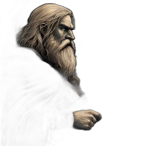 staff, creature, face, concept art, fantasy art, photorealistic, comic book art, elderly transparent PNG cut-out