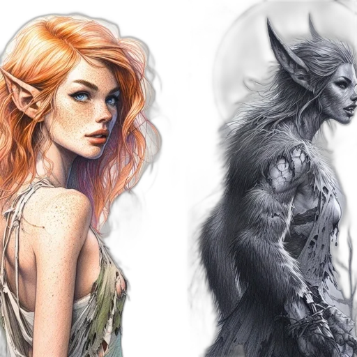 fantasy art, concept art, comic book art, watercolor, monochrome, dark, pastel, earth tones transparent PNG cut-out
