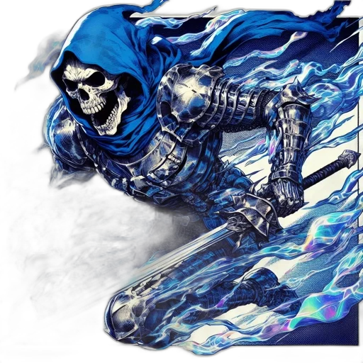 mask, jacket, comic book art, concept art, fantasy art, watercolor, underwater, blue transparent PNG cut-out
