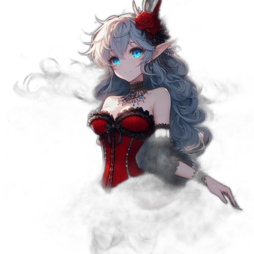 dragon, staff, dress, mask, fantasy art, concept art, pixel art, anime transparent PNG cut-out