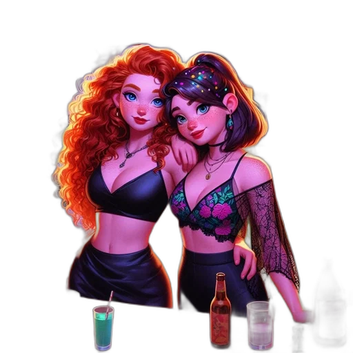 bottle, concept art, fantasy art, cartoon, pixel art, neon lights, fire, underwater transparent PNG cut-out