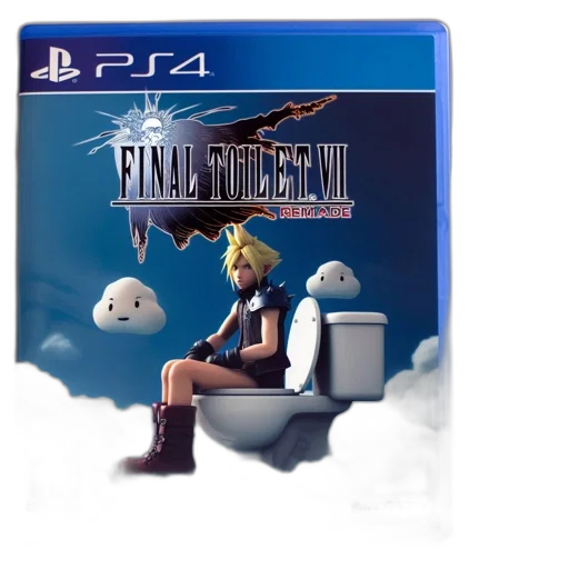 concept art, 3d render, pixel art, cyberpunk, final, fantasy, vii, remake transparent PNG cut-out