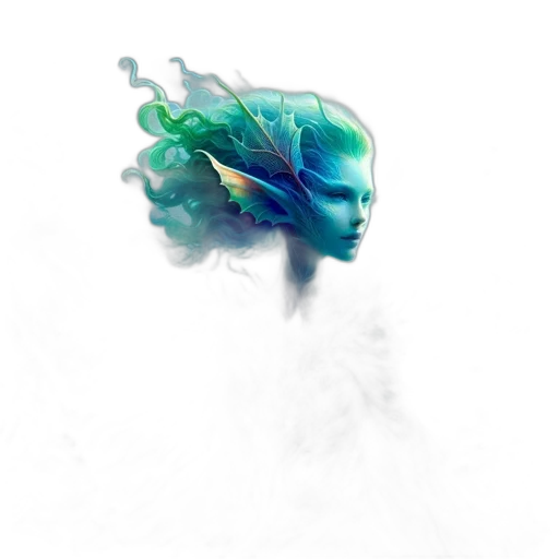 face, hair, mask, staff, concept art, fantasy art, 3d render, photorealistic transparent PNG cut-out