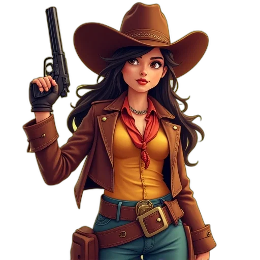 weapon, jacket, staff, hat, concept art, comic book art, cartoon, fantasy art transparent PNG cut-out
