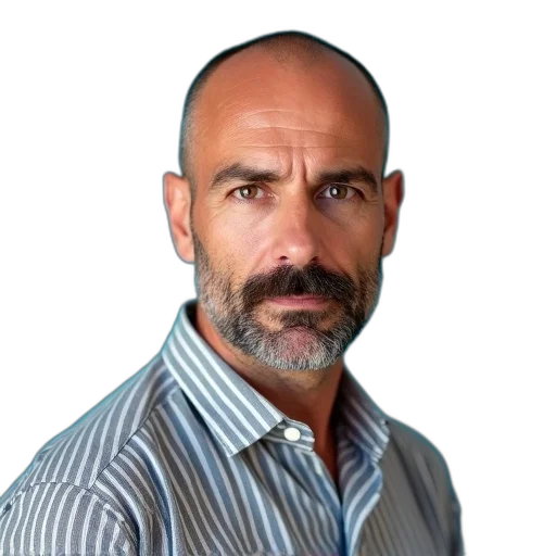 staff, face, jacket, animal, photorealistic, man, bald, head transparent PNG cut-out
