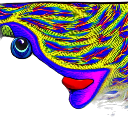 hair, face, mask, creature transparent PNG cut-out