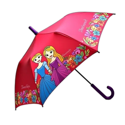 umbrella, staff, 3d render, photorealistic, rain, colorful, design, featuring transparent PNG cut-out