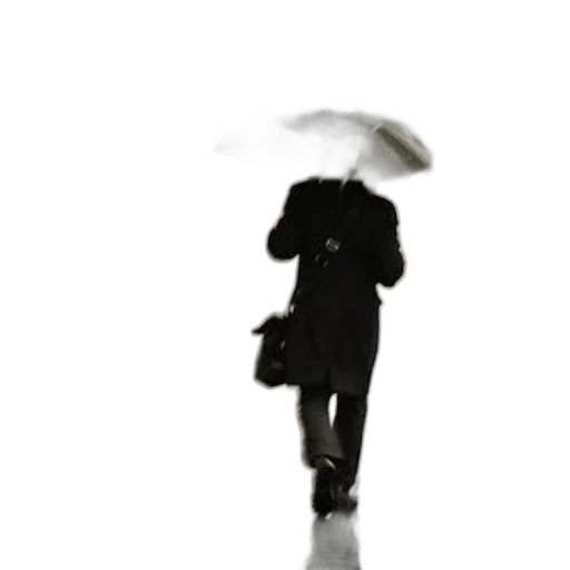 umbrella, jacket, staff, hat, photorealistic, 3d render, concept art, rain transparent PNG cut-out