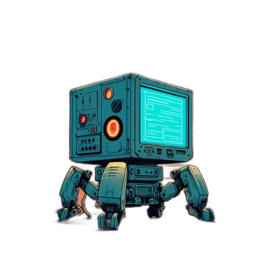 robot, creature, weapon, animal, cyberpunk, pixel art, 3d render, concept art transparent PNG cut-out