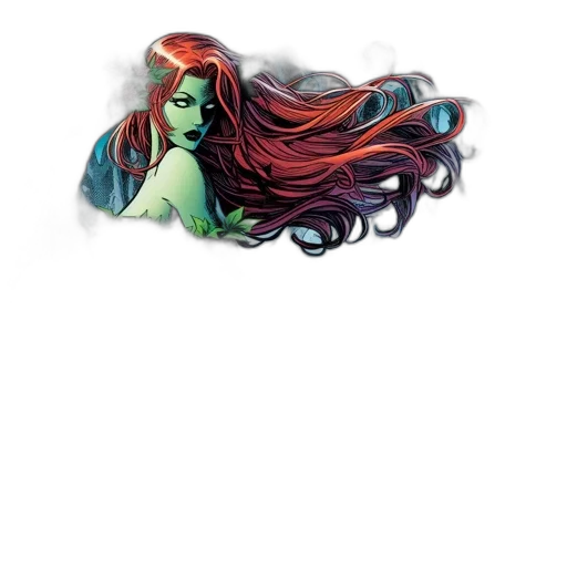 hair, fantasy art, comic book art, concept art, watercolor, colorful, illustration, displays transparent PNG cut-out