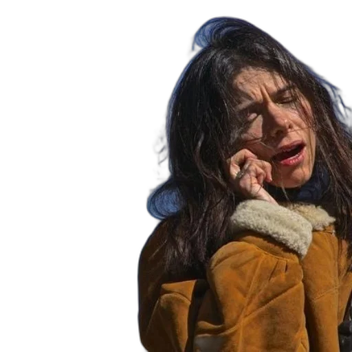 jacket, woman, brown, coat transparent PNG cut-out