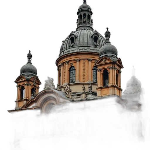 building, crown, hat, umbrella, photorealistic, concept art, 3d render, watercolor transparent PNG cut-out