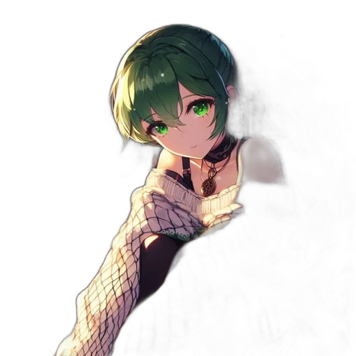 weapon, staff, creature, dress, pixel art, anime, concept art, watercolor transparent PNG cut-out