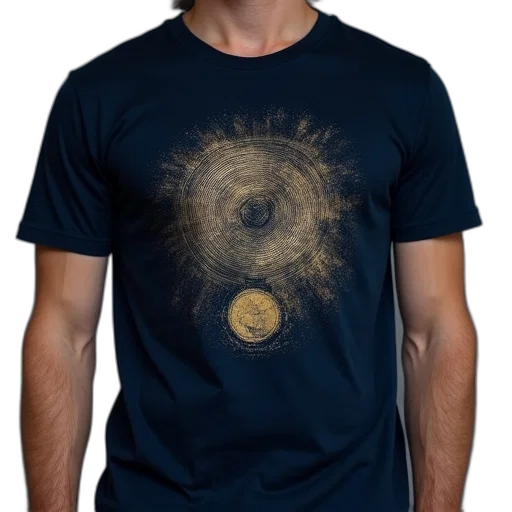 3d render, outer space, golden, wormholes transparent PNG cut-out