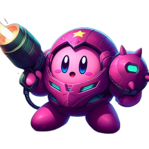 weapon, robot, staff, animal, concept art, 3d render, pixel art, vaporwave transparent PNG cut-out