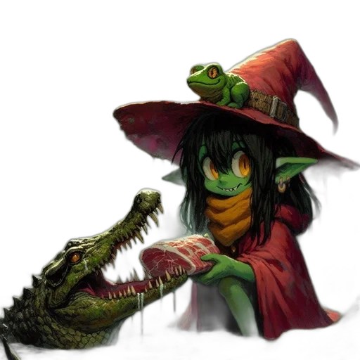 dragon, staff, creature, hat, fantasy art, concept art, pixel art, comic book art transparent PNG cut-out
